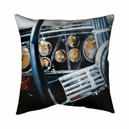 BEGIN HOME DECOR 26 x 26 in. Vintage Car Interior-Double Sided Print Indoor Pillow 5541-2626-TR41